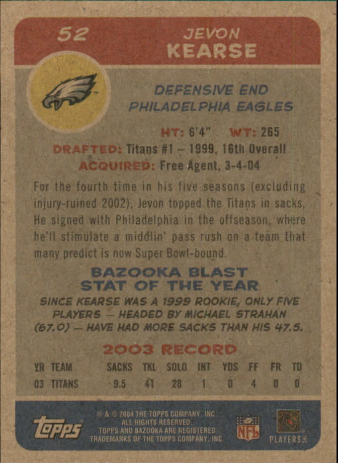 B4561- 2004 Bazooka Assorted Football Cards -You Pick- 15+ FREE US SHIP - Bild 114 von 449