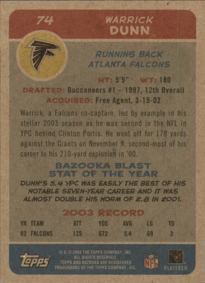 B4561- 2004 Bazooka Assorted Football Cards -You Pick- 15+ FREE US SHIP - Bild 158 von 449