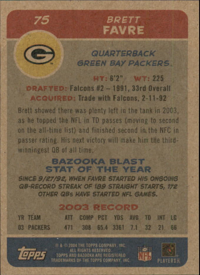 B4561- 2004 Bazooka Assorted Football Cards -You Pick- 15+ FREE US SHIP - Bild 160 von 449