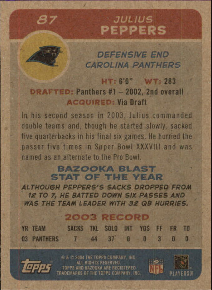 B4561- 2004 Bazooka Assorted Football Cards -You Pick- 15+ FREE US SHIP - Bild 184 von 449