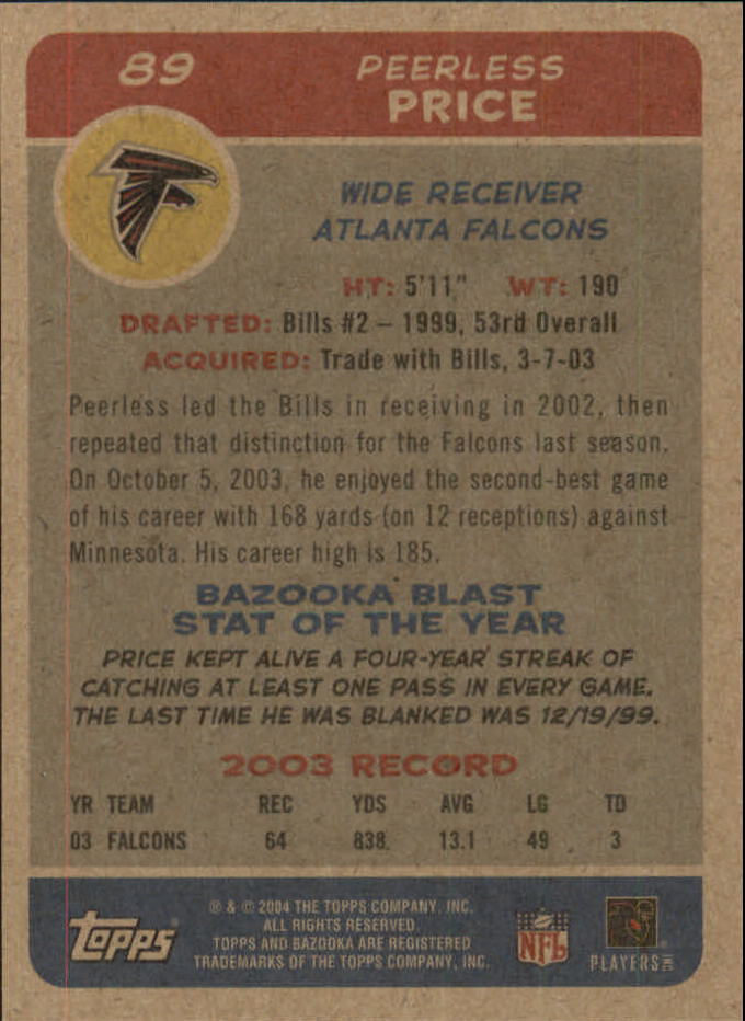 B4561- 2004 Bazooka Assorted Football Cards -You Pick- 15+ FREE US SHIP - Bild 186 von 449
