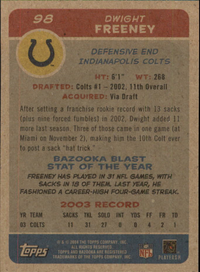 B4561- 2004 Bazooka Assorted Football Cards -You Pick- 15+ FREE US SHIP - Bild 204 von 449