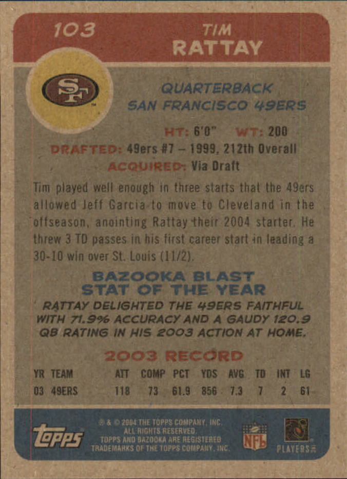 B4561- 2004 Bazooka Assorted Football Cards -You Pick- 15+ FREE US SHIP - Bild 214 von 449