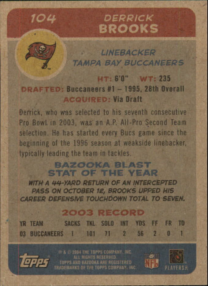 B4561- 2004 Bazooka Assorted Football Cards -You Pick- 15+ FREE US SHIP - Bild 216 von 449