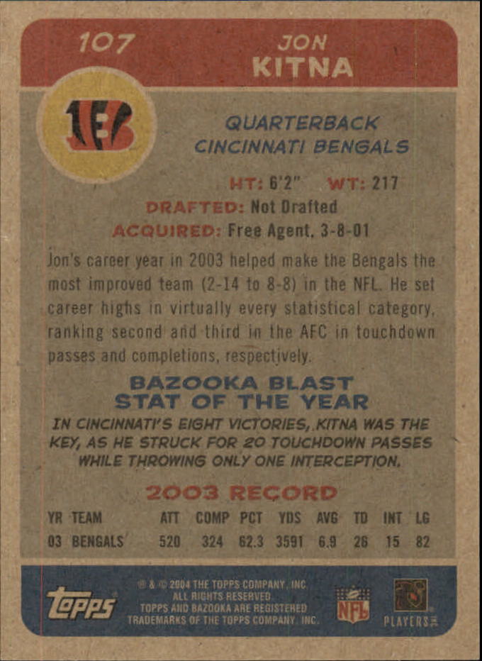 B4561- 2004 Bazooka Assorted Football Cards -You Pick- 15+ FREE US SHIP - Bild 222 von 449