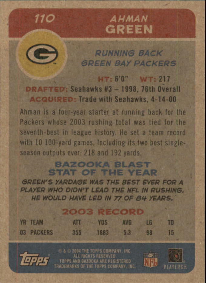 B4561- 2004 Bazooka Assorted Football Cards -You Pick- 15+ FREE US SHIP - Bild 228 von 449