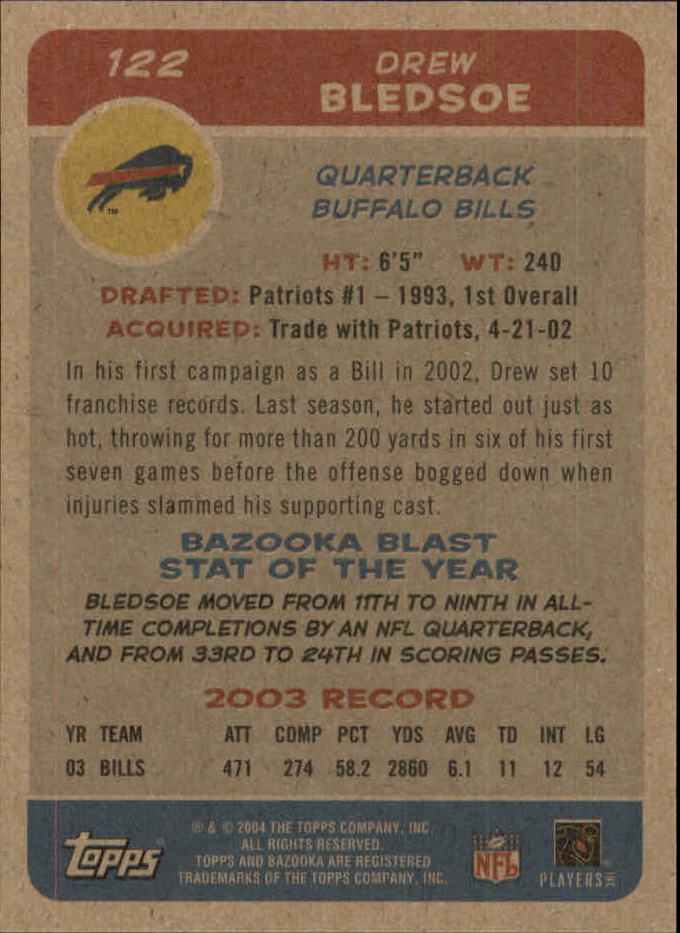 B4561- 2004 Bazooka Assorted Football Cards -You Pick- 15+ FREE US SHIP - Bild 252 von 449