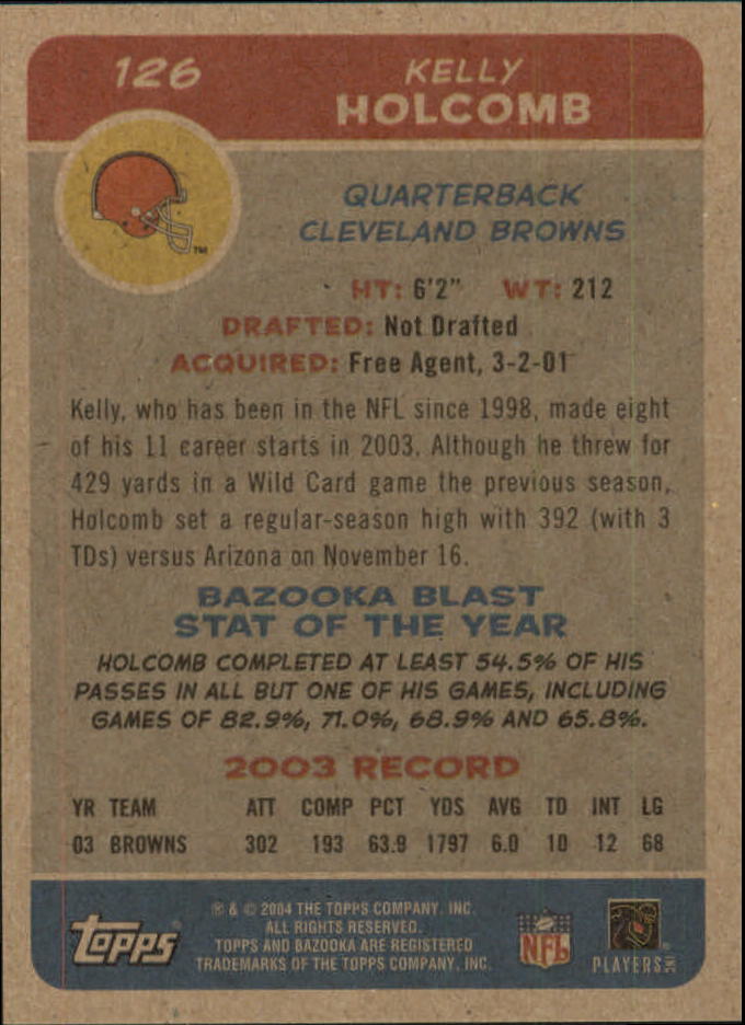 B4561- 2004 Bazooka Assorted Football Cards -You Pick- 15+ FREE US SHIP - Bild 260 von 449