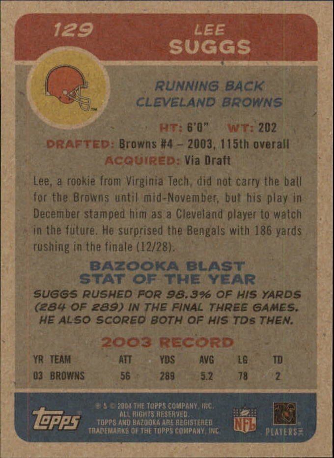 B4561- 2004 Bazooka Assorted Football Cards -You Pick- 15+ FREE US SHIP - Bild 266 von 449