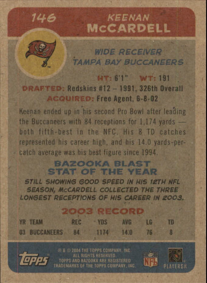 B4561- 2004 Bazooka Assorted Football Cards -You Pick- 15+ FREE US SHIP - Bild 300 von 449