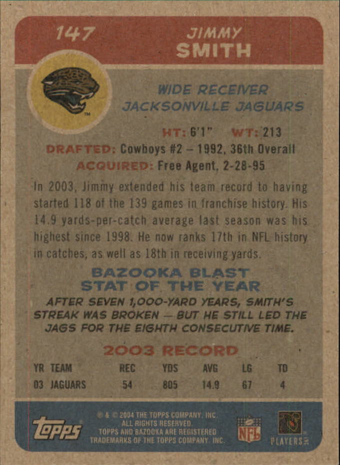 B4561- 2004 Bazooka Assorted Football Cards -You Pick- 15+ FREE US SHIP - Bild 302 von 449