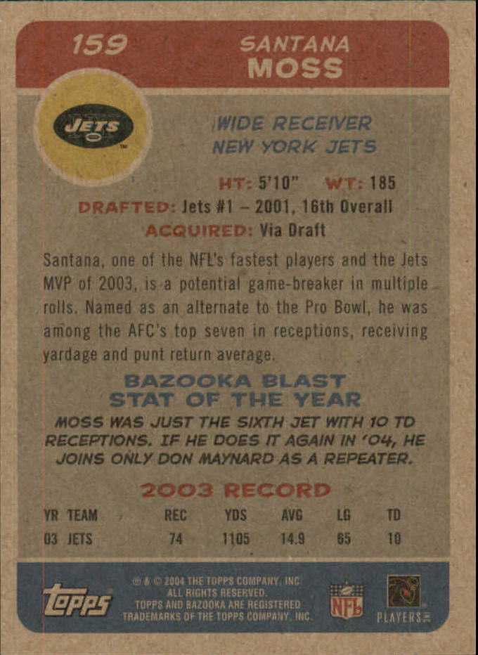 B4561- 2004 Bazooka Assorted Football Cards -You Pick- 15+ FREE US SHIP - Bild 326 von 449