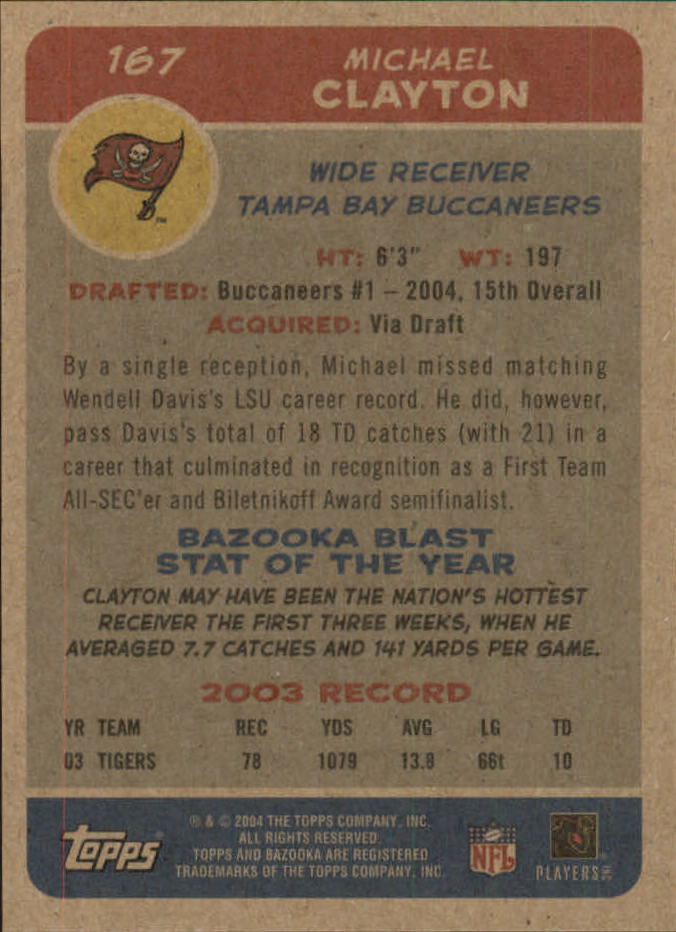B4561- 2004 Bazooka Assorted Football Cards -You Pick- 15+ FREE US SHIP - Bild 342 von 449