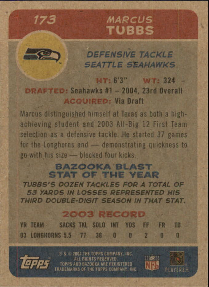 B4561- 2004 Bazooka Assorted Football Cards -You Pick- 15+ FREE US SHIP - Bild 354 von 449
