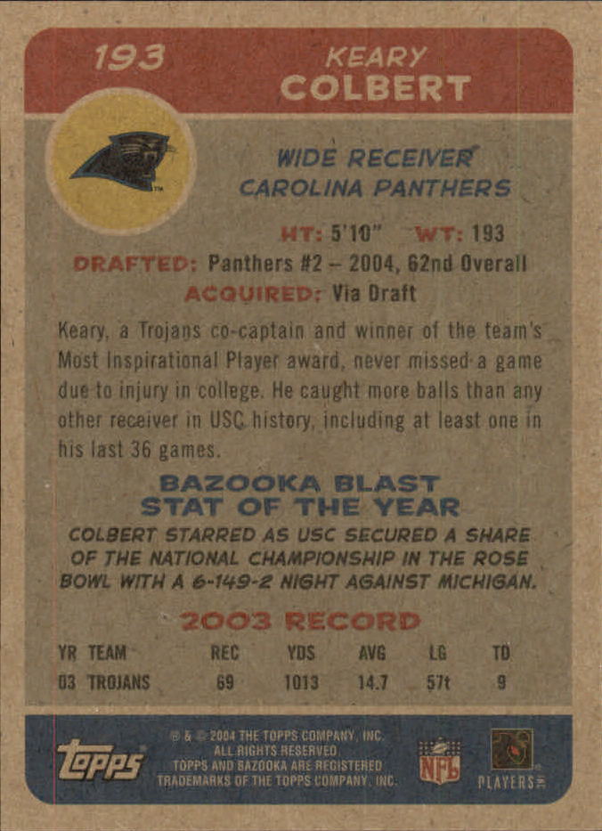 B4561- 2004 Bazooka Assorted Football Cards -You Pick- 15+ FREE US SHIP - Bild 392 von 449