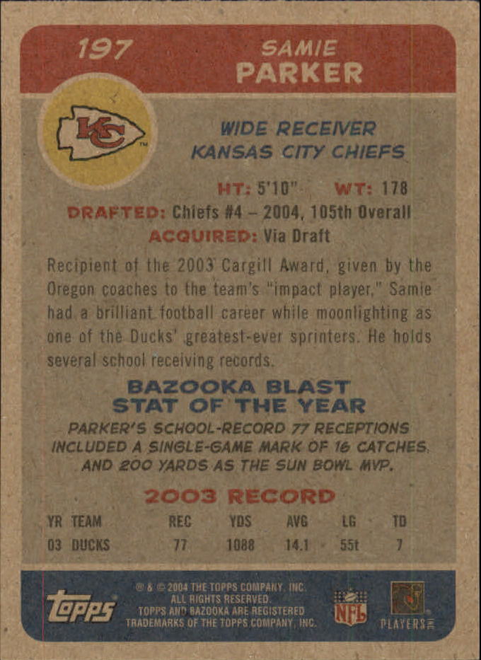 B4561- 2004 Bazooka Assorted Football Cards -You Pick- 15+ FREE US SHIP - Bild 400 von 449