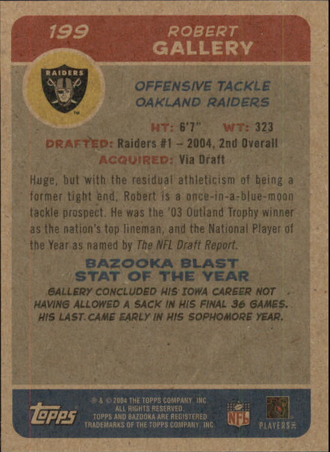 B4561- 2004 Bazooka Assorted Football Cards -You Pick- 15+ FREE US SHIP - Bild 404 von 449
