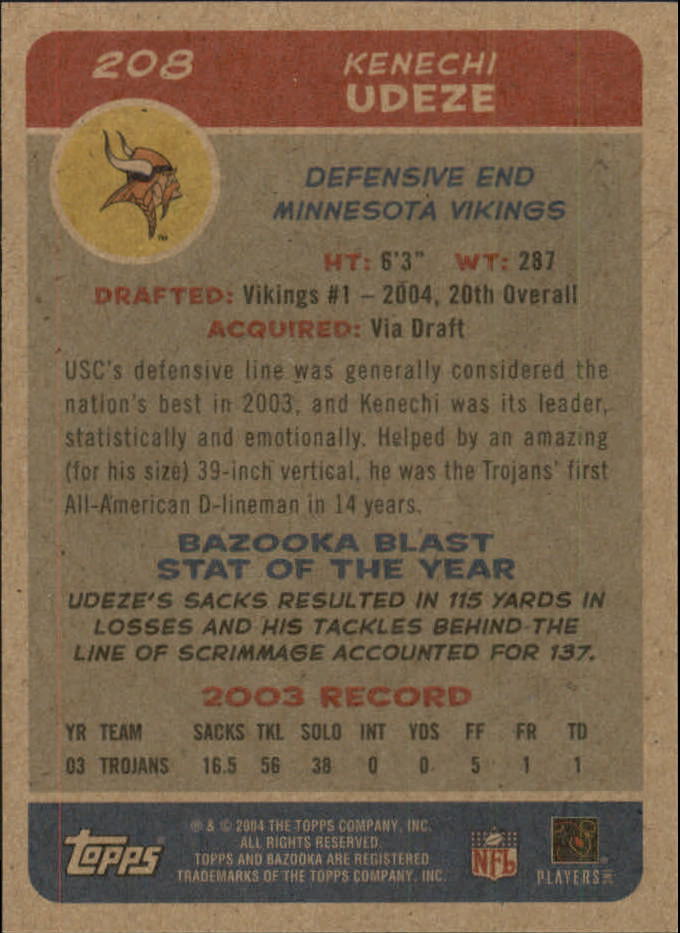 B4561- 2004 Bazooka Assorted Football Cards -You Pick- 15+ FREE US SHIP - Bild 422 von 449