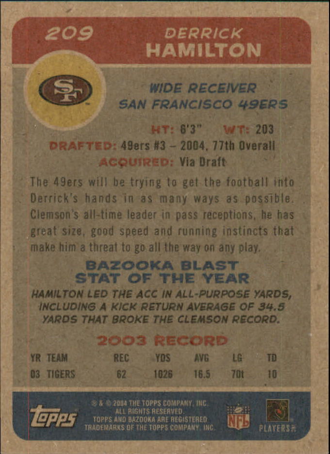 B4561- 2004 Bazooka Assorted Football Cards -You Pick- 15+ FREE US SHIP - Bild 424 von 449