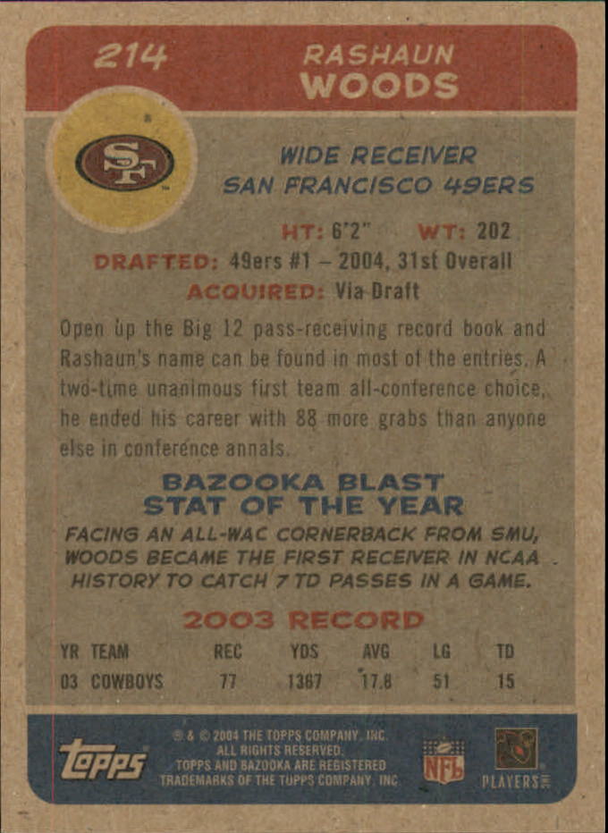 B4561- 2004 Bazooka Assorted Football Cards -You Pick- 15+ FREE US SHIP - Bild 434 von 449