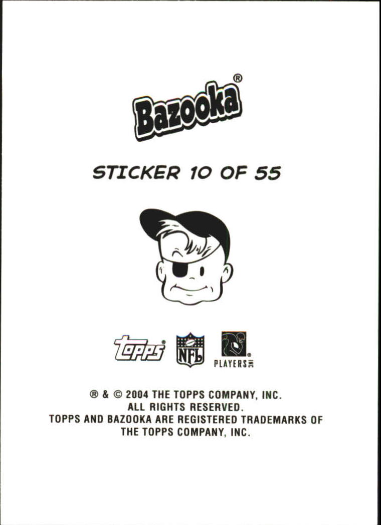 2004 Bazooka Stickers #10 Trent Green/Marc Bulger/Matt Hasselbeck/Jake Delhomme back image