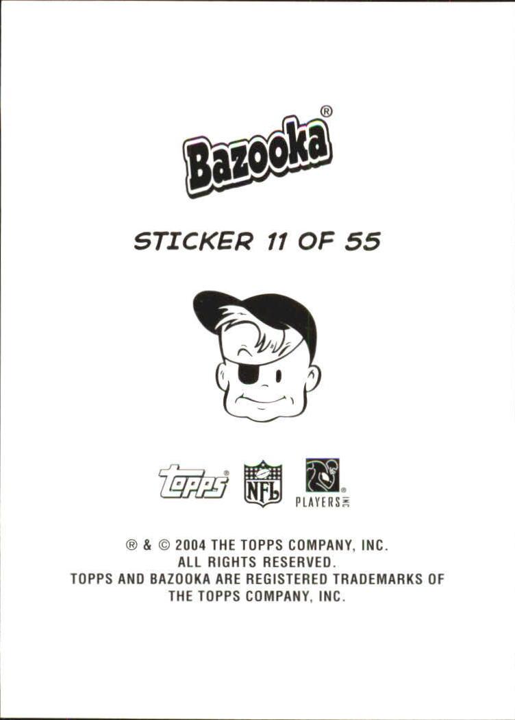 2004 Bazooka Stickers #11 Jon Kitna/Drew Brees/Jay Fiedler/Kelly Holcomb back image