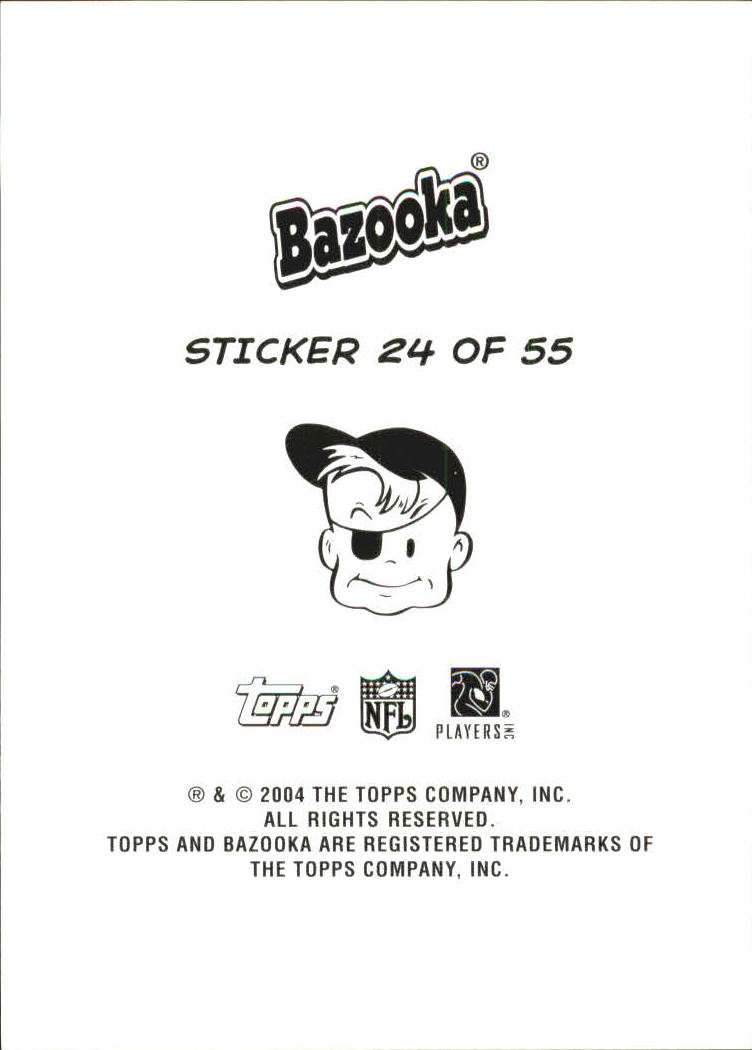 2004 Bazooka Stickers #24 Marcel Shipp/Kevan Barlow/T.J. Duckett/Anthony Thomas back image