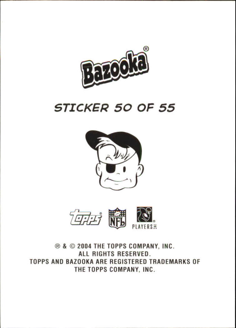 2004 Bazooka Stickers #50 Larry Fitzgerald/Roy Williams/Reggie Williams/Lee Evans back image