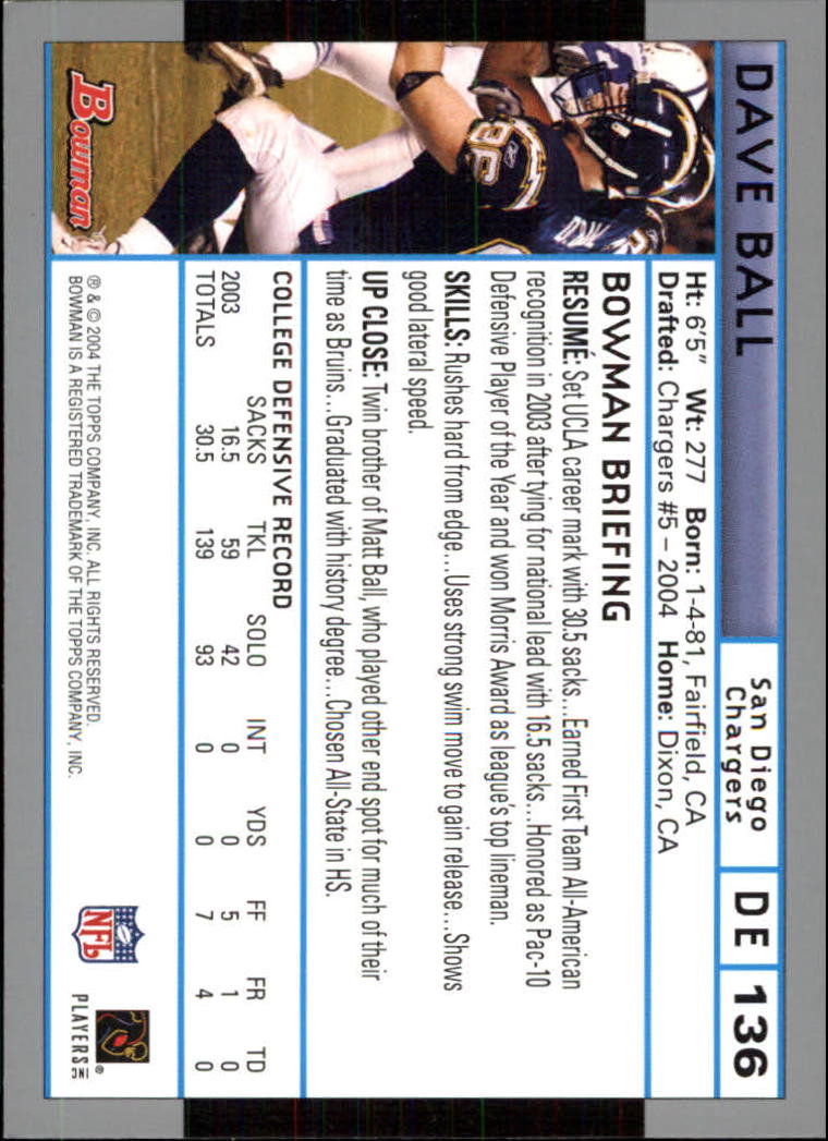B5102- 2004 Bowman Football Cards 1-200 + Inserts -You Pick- 15+ FREE US SHIP - Picture 41 of 204