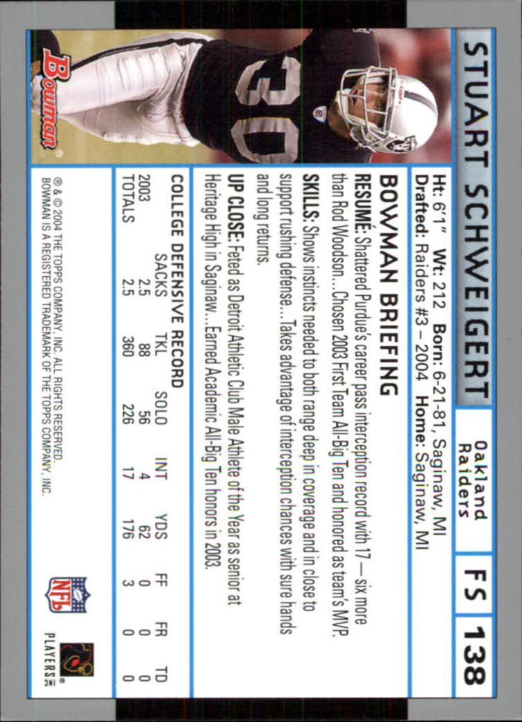 B5102- 2004 Bowman Football Cards 1-200 + Inserts -You Pick- 15+ FREE US SHIP - Picture 43 of 204