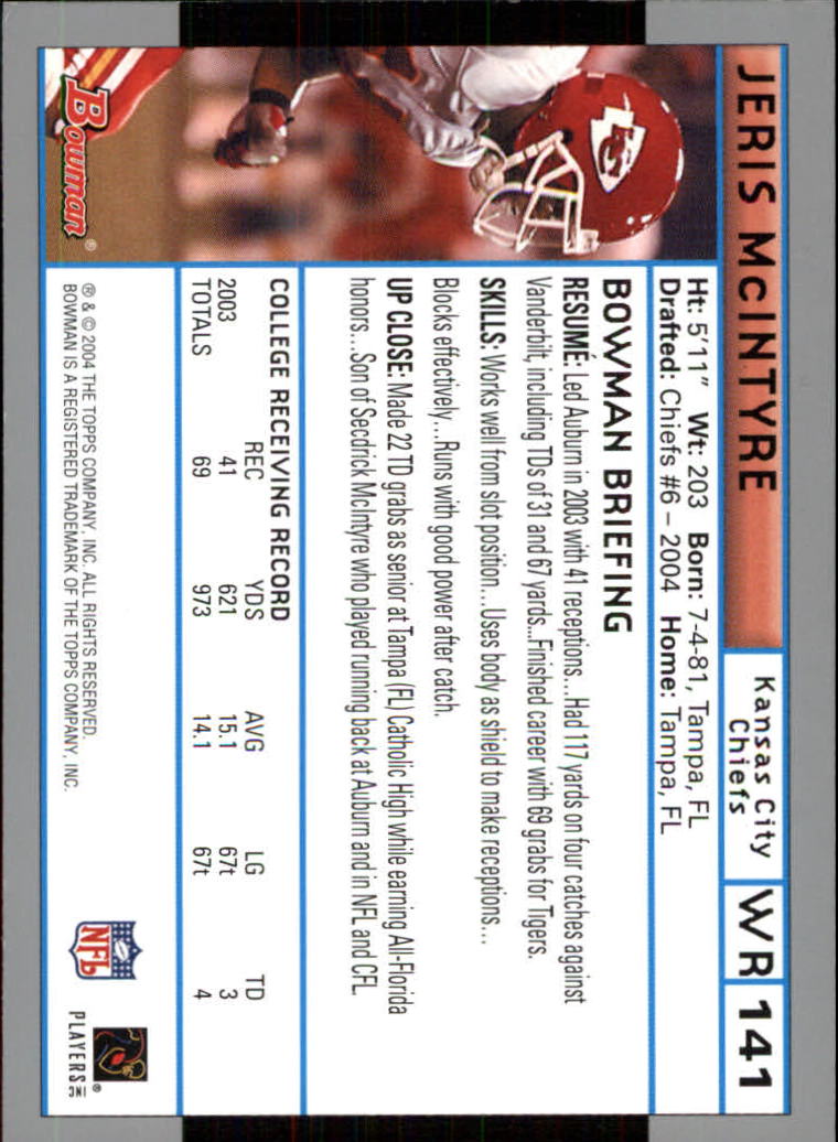 B5102- 2004 Bowman Football Cards 1-200 + Inserts -You Pick- 15+ FREE US SHIP - Picture 49 of 204