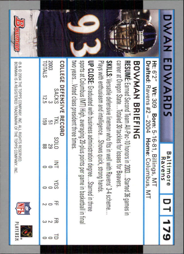 Sports Card Back