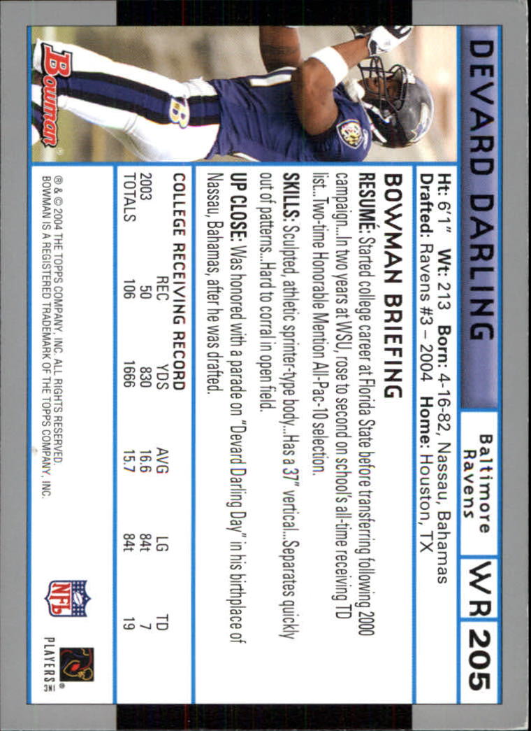 B5102- 2004 Bowman Football Cards 1-200 + Inserts -You Pick- 15+ FREE US SHIP - Picture 109 of 204
