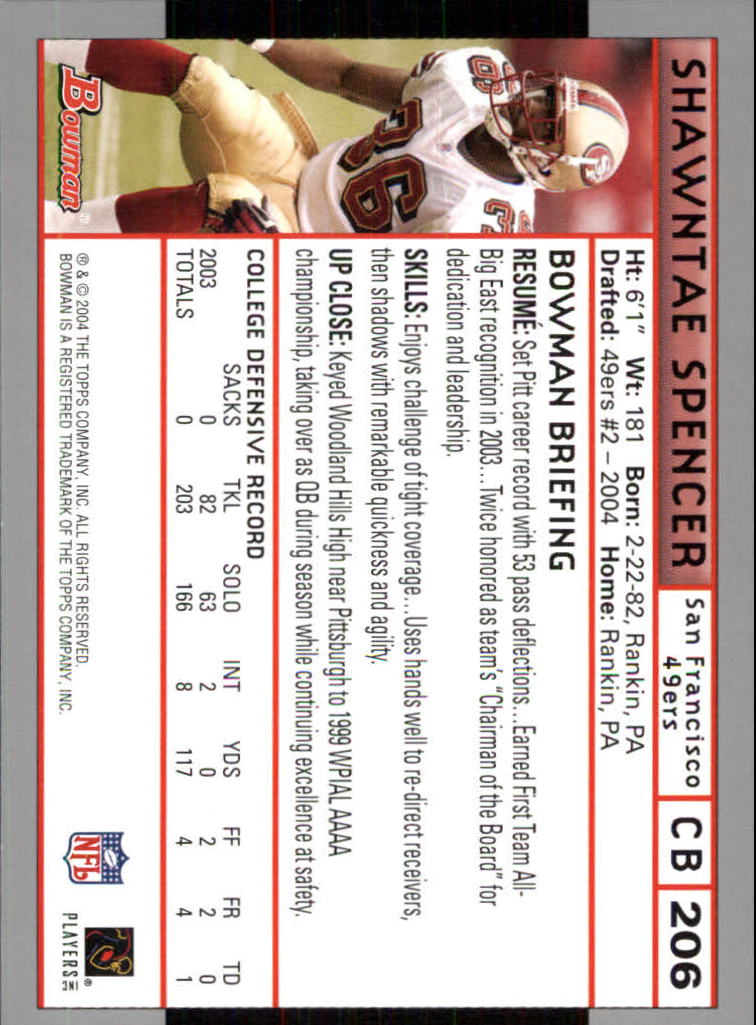B5102- 2004 Bowman Football Cards 1-200 + Inserts -You Pick- 15+ FREE US SHIP - Picture 111 of 204