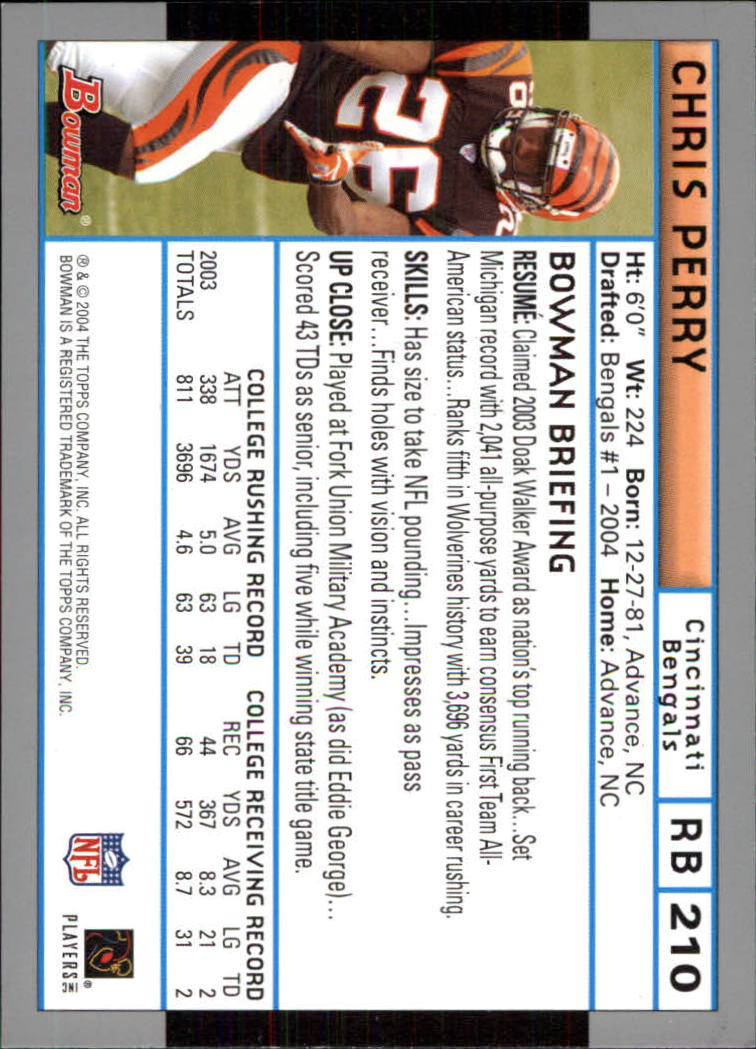 B5102- 2004 Bowman Football Cards 1-200 + Inserts -You Pick- 15+ FREE US SHIP - Picture 115 of 204