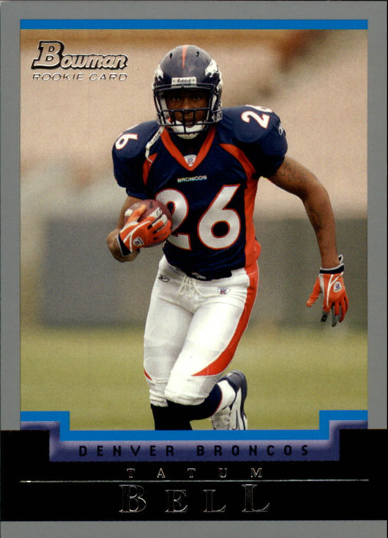 TATUM BELL - ROOKIE RC #215 DENVER BRONCOS - OKLAHOMA STATE COWBOYS 2004  ULTRA