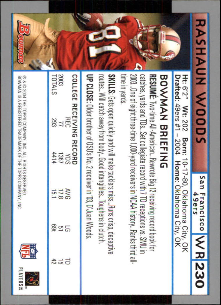 B5102- 2004 Bowman Football Cards 1-200 + Inserts -You Pick- 15+ FREE US SHIP - Picture 133 of 204