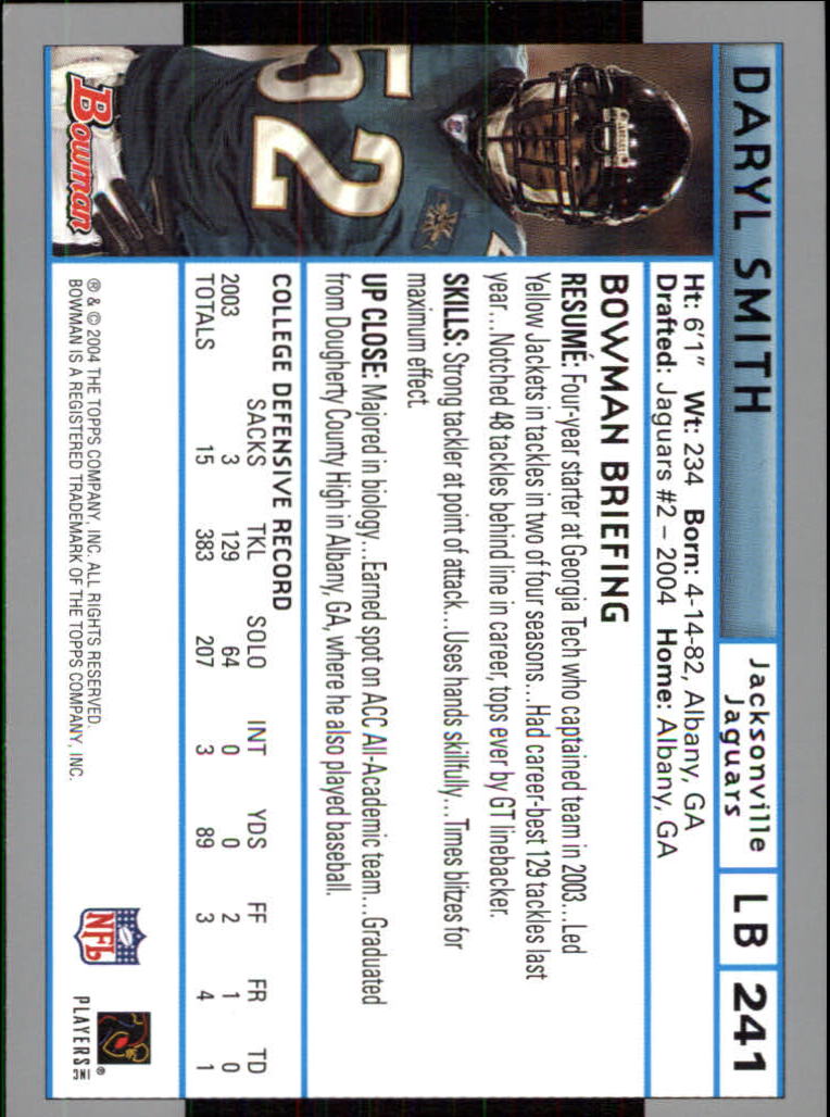 B5102- 2004 Bowman Football Cards 1-200 + Inserts -You Pick- 15+ FREE US SHIP - Picture 143 of 204