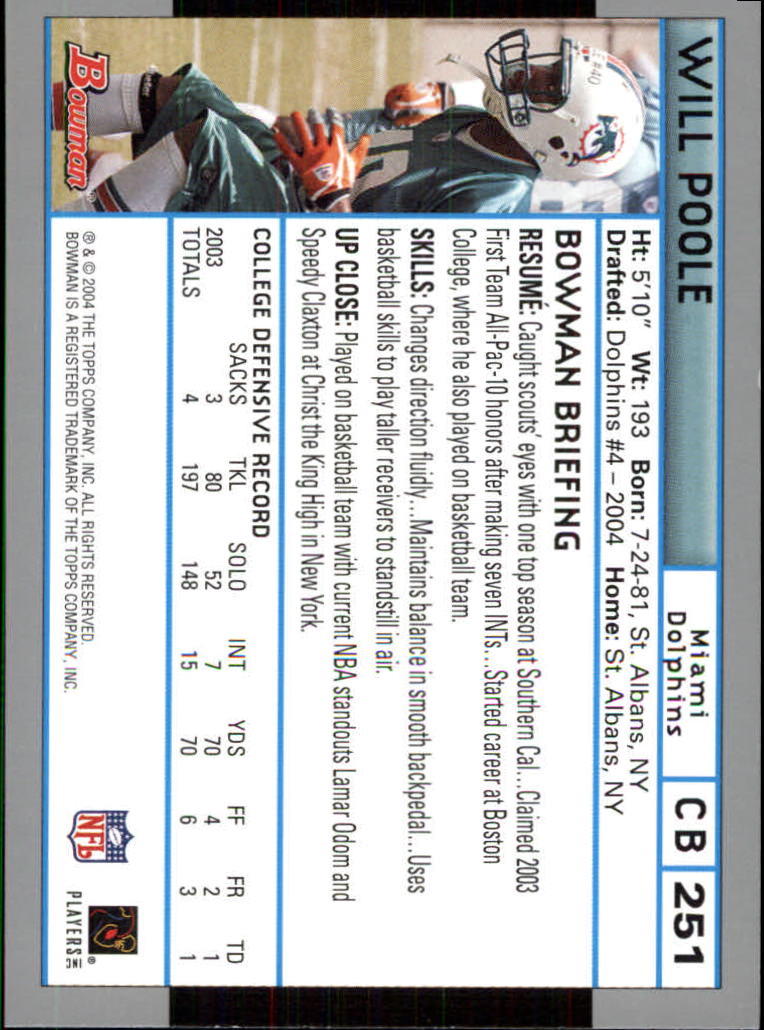 B5102- 2004 Bowman Football Cards 1-200 + Inserts -You Pick- 15+ FREE US SHIP - Picture 155 of 204