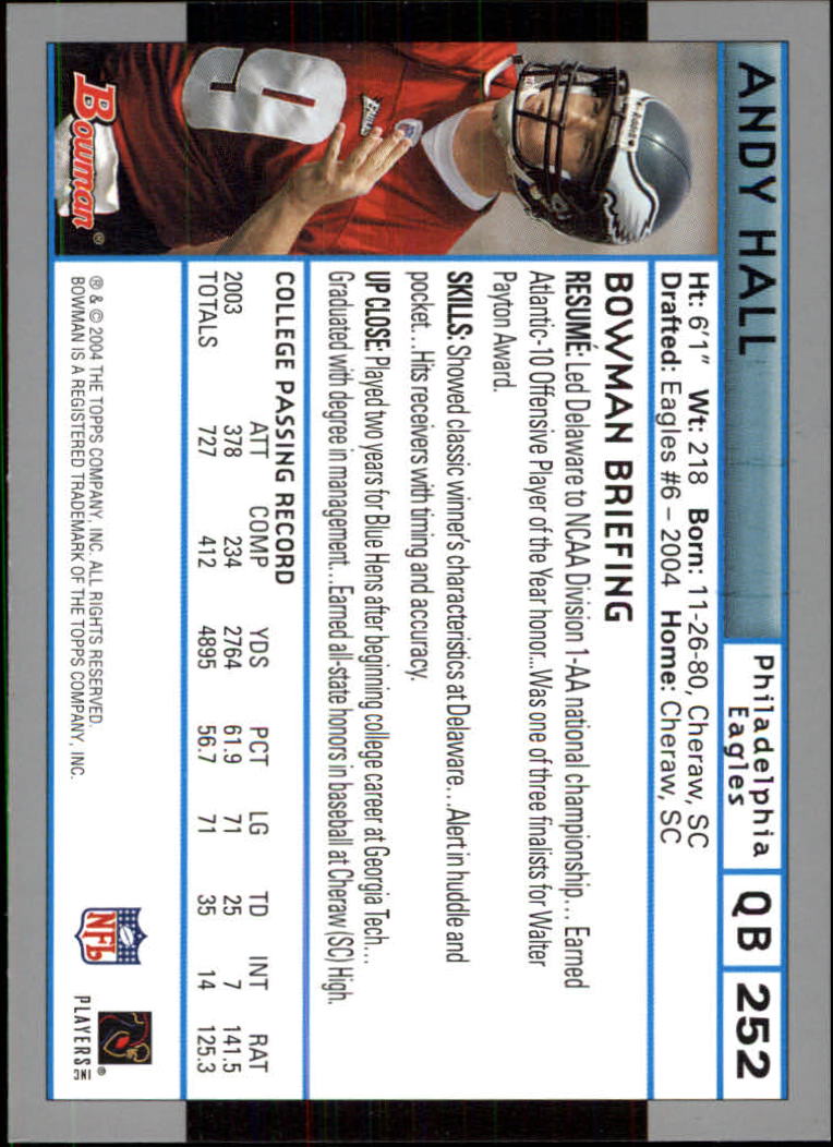 B5102- 2004 Bowman Football Cards 1-200 + Inserts -You Pick- 15+ FREE US SHIP - Picture 157 of 204