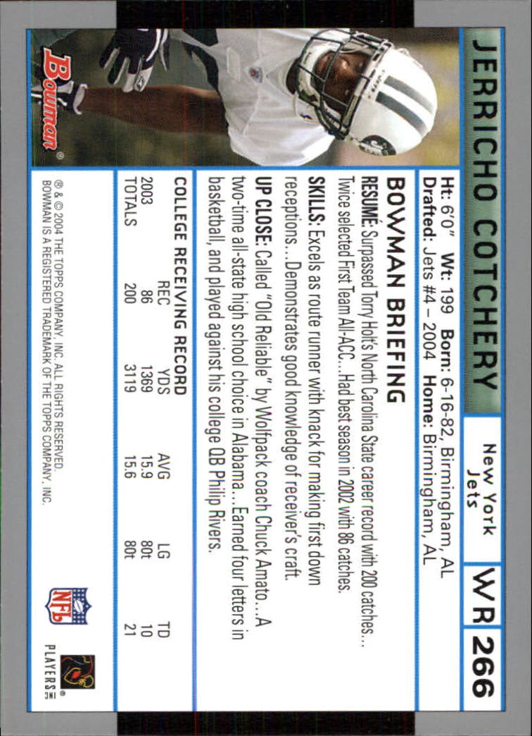 B5102- 2004 Bowman Football Cards 1-200 + Inserts -You Pick- 15+ FREE US SHIP - Picture 173 of 204