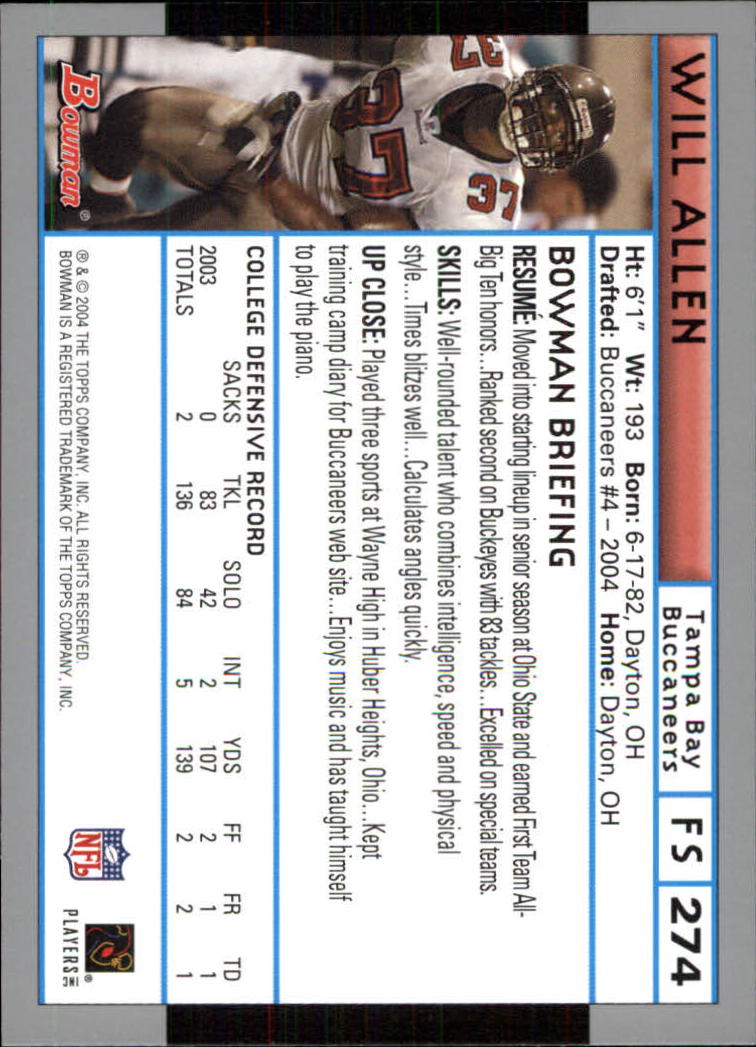 B5102- 2004 Bowman Football Cards 1-200 + Inserts -You Pick- 15+ FREE US SHIP - Picture 183 of 204