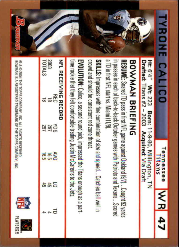 B5102- 2004 Bowman Football Cards 1-200 + Inserts -You Pick- 15+ FREE US SHIP - Picture 186 of 204