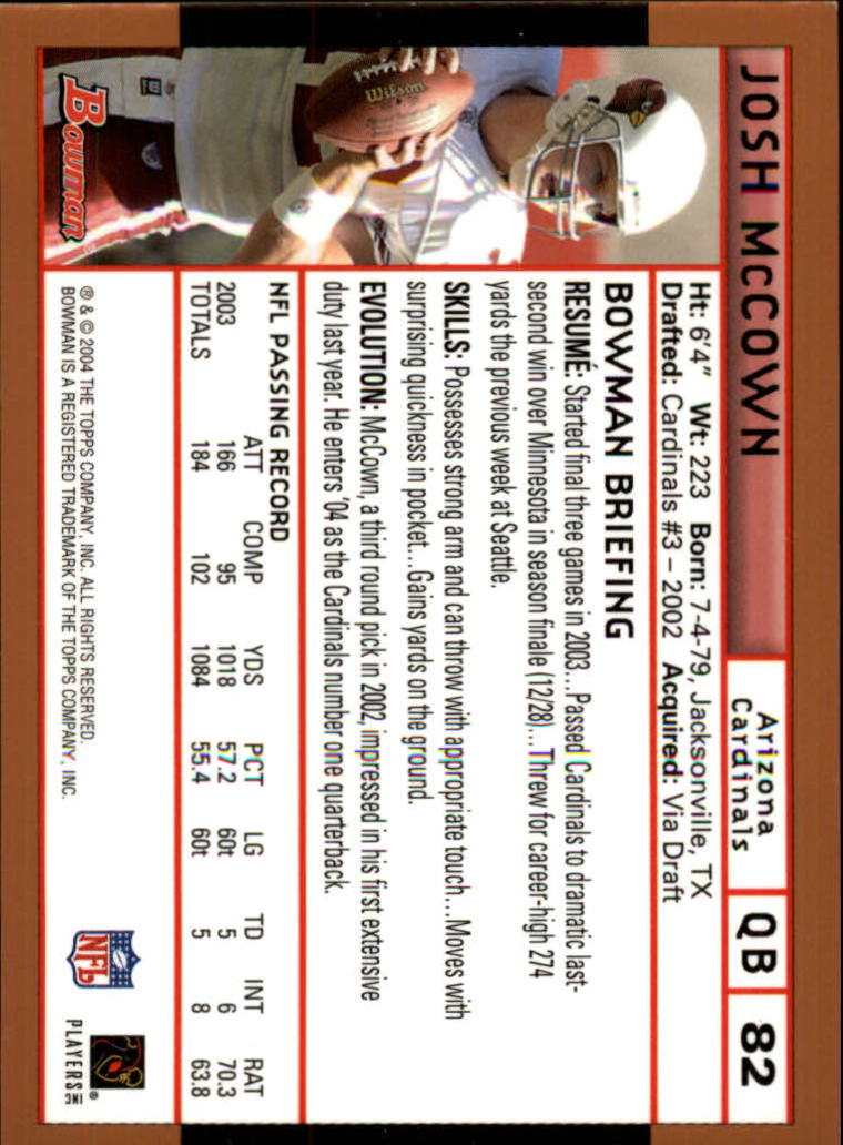 B5102- 2004 Bowman Football Cards 1-200 + Inserts -You Pick- 15+ FREE US SHIP - Picture 198 of 204