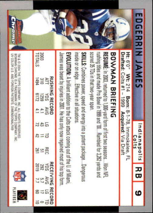 2004 Bowman Chrome Football (Pick Card From List) C128 12-24 - Picture 17 of 209