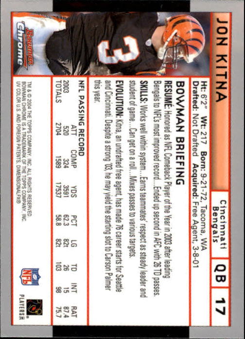 2004 Bowman Chrome Football (Pick Card From List) C128 12-24 - Picture 33 of 209