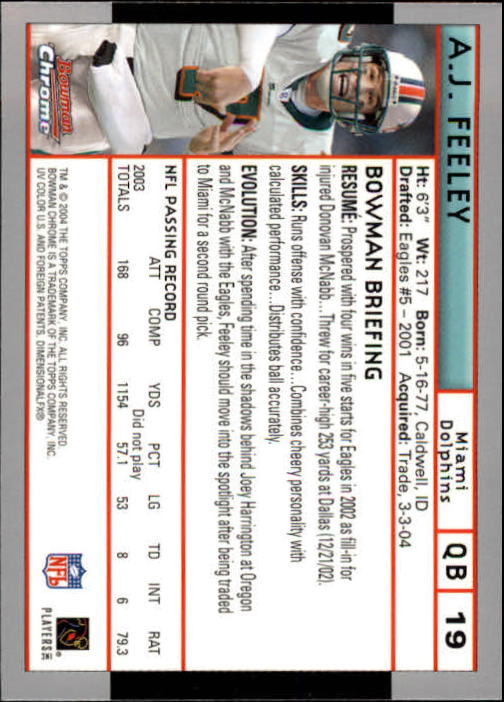 2004 Bowman Chrome Football (Pick Card From List) C128 12-24 - Picture 37 of 209