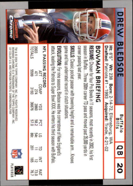 2004 Bowman Chrome Football (Pick Card From List) C128 12-24 - Picture 39 of 209