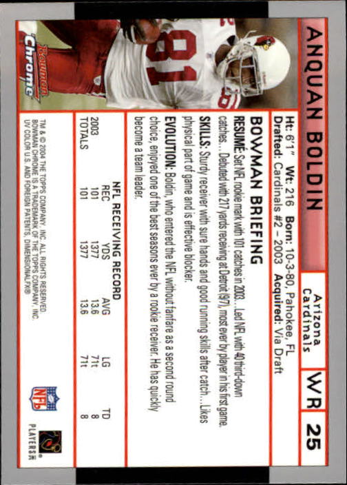 2004 Bowman Chrome Football (Pick Card From List) C128 12-24 - Picture 49 of 209