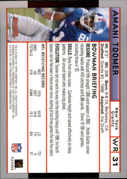 2004 Bowman Chrome Football (Pick Card From List) C128 12-24 - Picture 59 of 209